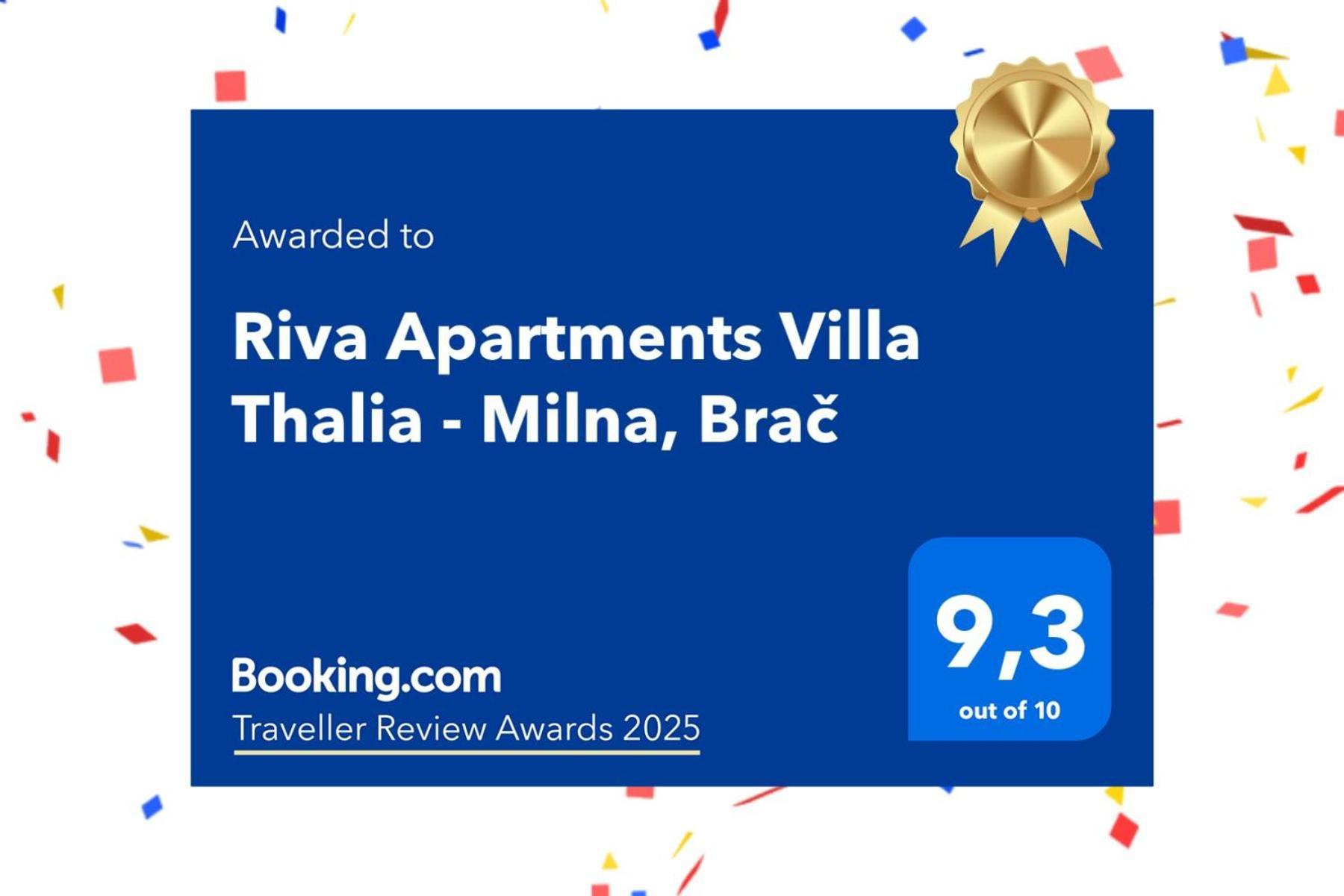 Riva Apartments Villa Thalia - Milna, Brac Milna  Exteriör bild
